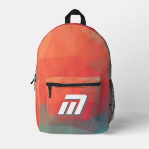 Lebendige abstrakte geometrische individuelle Mono Bedruckter Rucksack