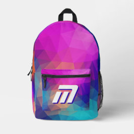Lebendige abstrakte geometrische individuelle Mono Bedruckter Rucksack
