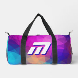 Lebendige abstrakte geometrische individuelle Mono Duffle Bag