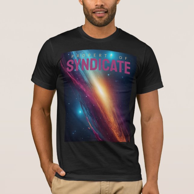 Lebendige Abstrakte Kosmische Galaxie Raum T-Shirt (Vorderseite)
