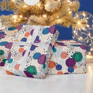 Lebendige abstrakte Kreis-Geschenkverpackung Geschenkpapier