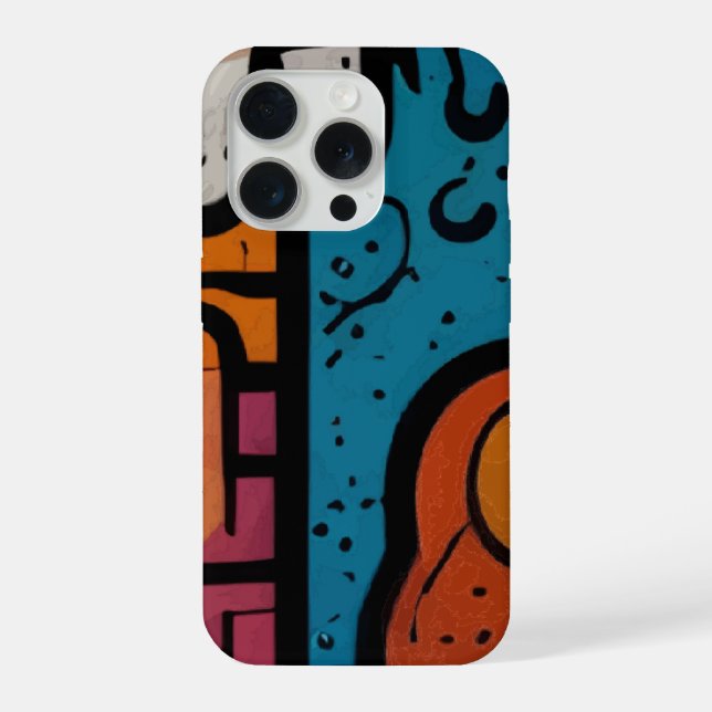 Lebendige abstrakte Kunst  iPhone Hülle (Rückseite)