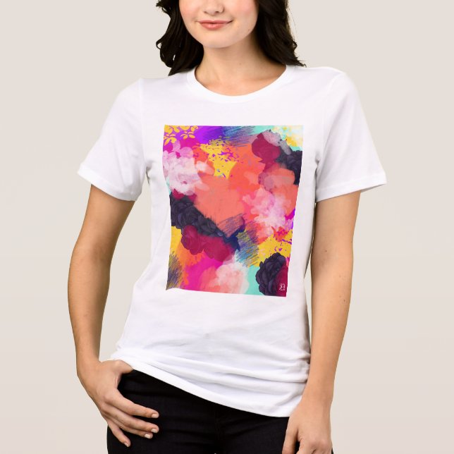 Lebendige abstrakte Kunstwerke Tri-Blend Shirt (Vorderseite)