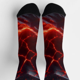 Lebendige Abstrakte Lava Herz Socken