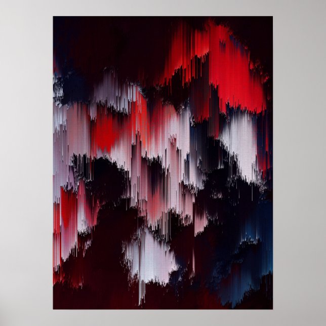 Lebendige abstrakte Muster-Wandkunst Poster (Vorne)