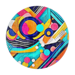 Lebendige abstrakte Pop-Art Schneidebrett
