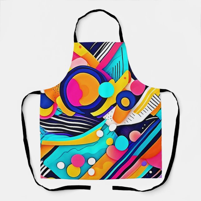 Lebendige abstrakte Pop-Art Schürze (Vorderseite)