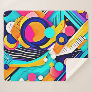 Lebendige abstrakte Pop-Art Sherpadecke