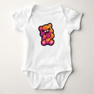 Lebendige Abstrakte Teddy-Babybekleidung Baby Strampler