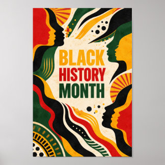 Lebendige afrikanisch inspirierte Kunst Poster