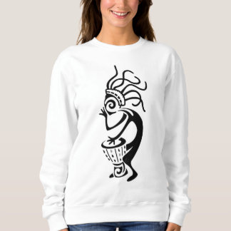 Lebendige afrikanische Stammeskunst-Tänzer und Mus Sweatshirt