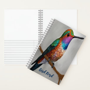 Lebendige Allen-Kolibri-Malerei  Notizbuch