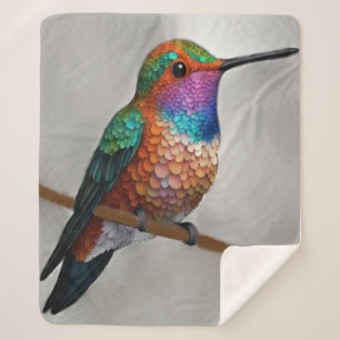 Lebendige Allen’s Kolibri-Malerei Sherpadecke
