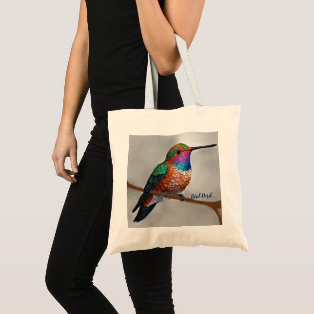 Lebendige Allen’s Kolibri-Malerei Tragetasche (Vorderseite (Produkt))