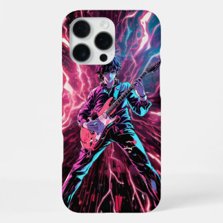 Lebendige Anime-Gitarrist Rockband iPhone 16 Pro Max Hülle