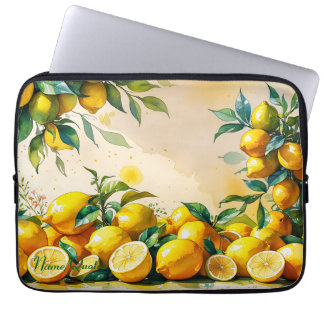 Lebendige Aquarell-Lemonenernte Laptopschutzhülle