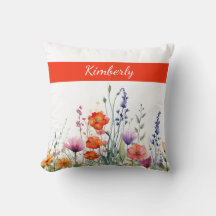 Lebendige Aquarell-Wildblumen Personalisiert