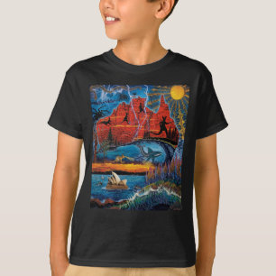 Lebendige australische Symbole und Landmarken Kart T-Shirt