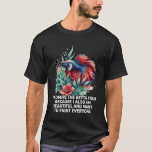 Lebendige Betta-Fisch-Wasserfarbenkunst - Lustig S T-Shirt