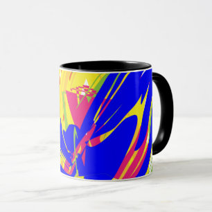 Lebendige Bewegung — Farbblock-Abstrakt-Tasse Tasse