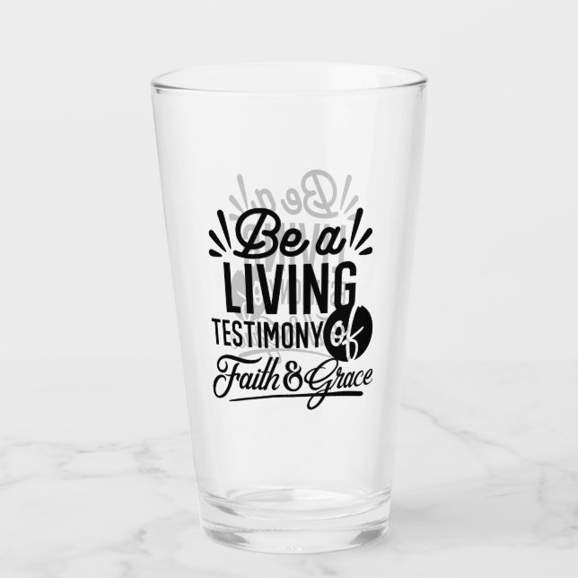 Lebendige Bibelzitat-Christen-Motivation Glas (Vorderseite)