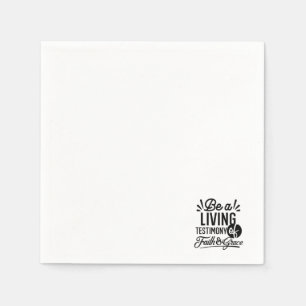 Lebendige Bibelzitat-Christen-Motivation Serviette