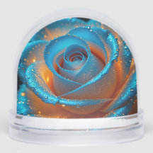 Lebendige blaue Rose mit Dewdrops im Kontrastverhä