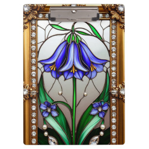 Lebendige Blume aufwendig gerahmt Klemmbrett
