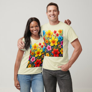 Lebendige Blumen: Garten der Freude Kunst T-Shirt