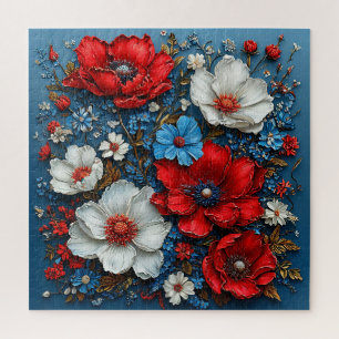 Lebendige Blumen Puzzle