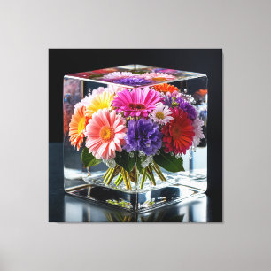 Lebendige Blumenanordnung Leinwanddruck