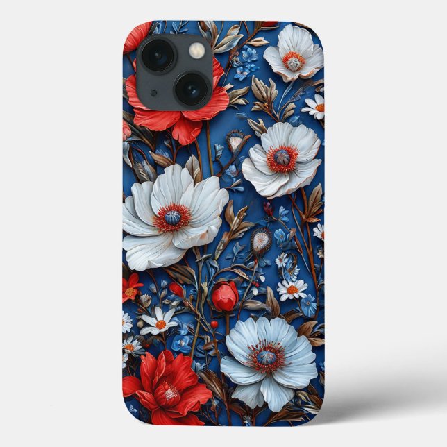 Lebendige Blumenkunst Case-Mate iPhone Hülle (Rückseite)