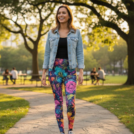 Lebendige Blumenleggings Leggings