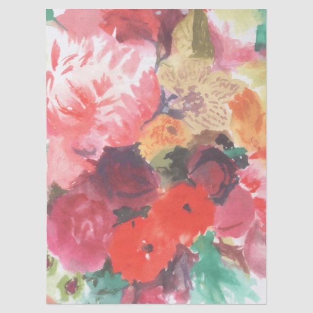 Lebendige Blumenstrauß-Tissue-Papierseite Seidenpapier (Vorderseite)