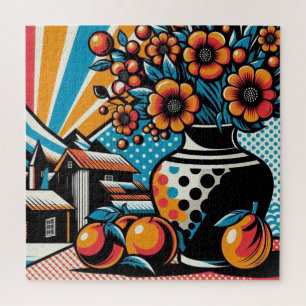 Lebendige Blüten Puzzle