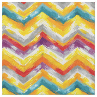 Lebendige Boho-Zickzackmuster Stoff