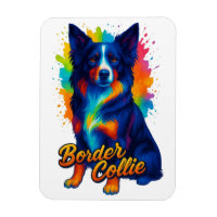 Lebendige Border Collie Pop Art