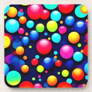 Lebendige Bubble-Pop-Art Getränkeuntersetzer
