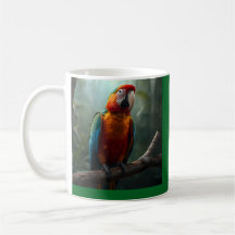 Lebendige Bunte Ara Papagei Kaffeetasse