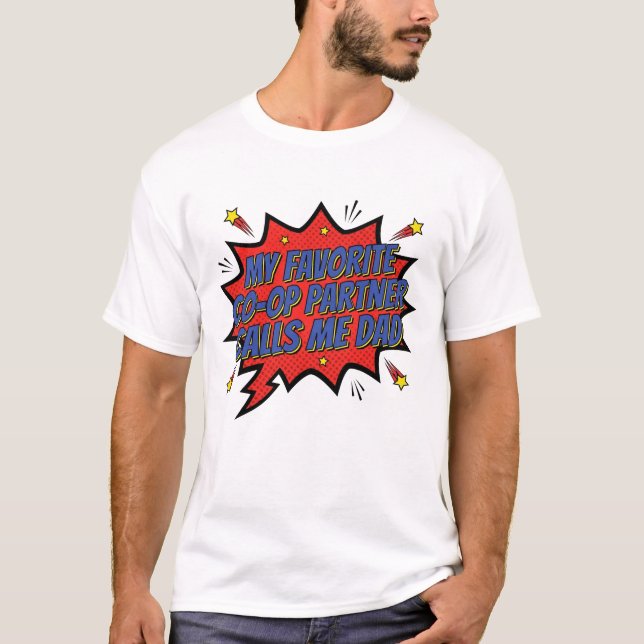 Lebendige Comic-Pop-Art T-Shirt (Vorderseite)