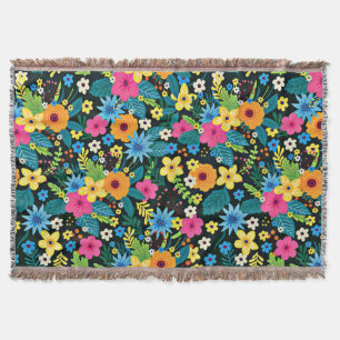 Lebendige Ditsy-Blumen Blumenmuster Design-43785 Decke