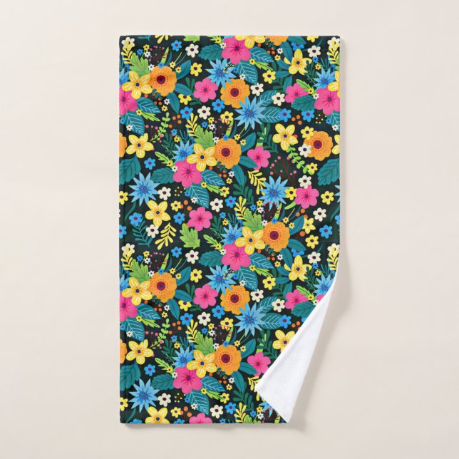 Lebendige Ditsy-Blumen Blumenmuster-Design-43785 Handtuch (Handtuch)