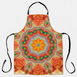 Lebendige Energiefarben: Mandala-Design. Schürze
