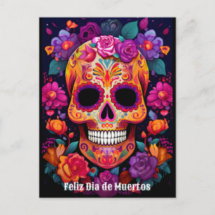 🌹 lebendige Erinnerung: Ein Tribut an Día de Muer Postkarte