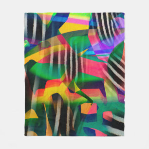 lebendige Farb-Misch-Digitalmuster-Design hergeste Fleecedecke