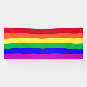 Lebendige Farben Gay Pride Flagge Klassischer Rege Banner