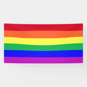 Lebendige Farben Gay Pride Flagge Regenbogen Strei Banner