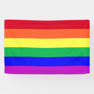 Lebendige Farben LGBT Gay Pride Flagge Regenbogens Banner