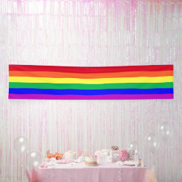 Lebendige Farben LGBTQ+ Gay Pride Regenbogenstreif Banner