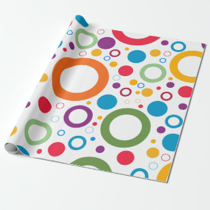 Lebendige Farben Ringe Geschenkpapier